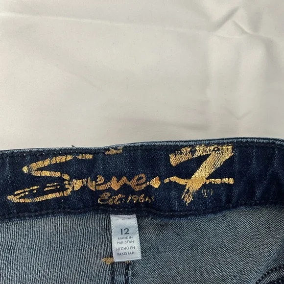 Seven7 Dark Blue Jean Shorts - Picture 4 of 7